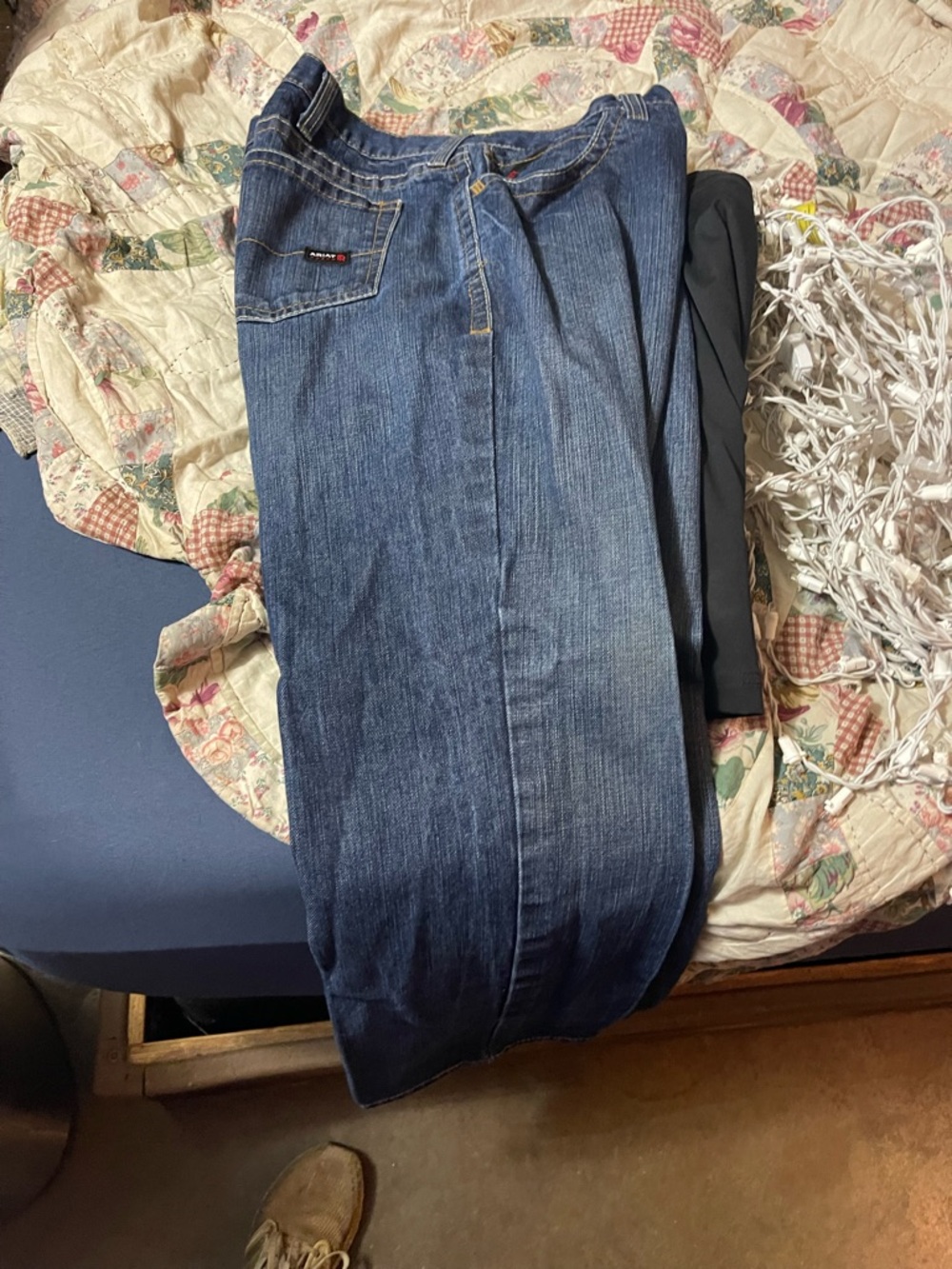 Ariat Men's Straight Dark Blue Denim Jeans